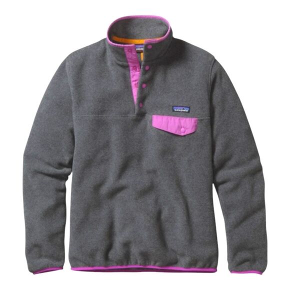 Patagonia Jackets & Blazers - Women’s Patagonia Synchilla Snap-T fleece pullover gray Purple size small